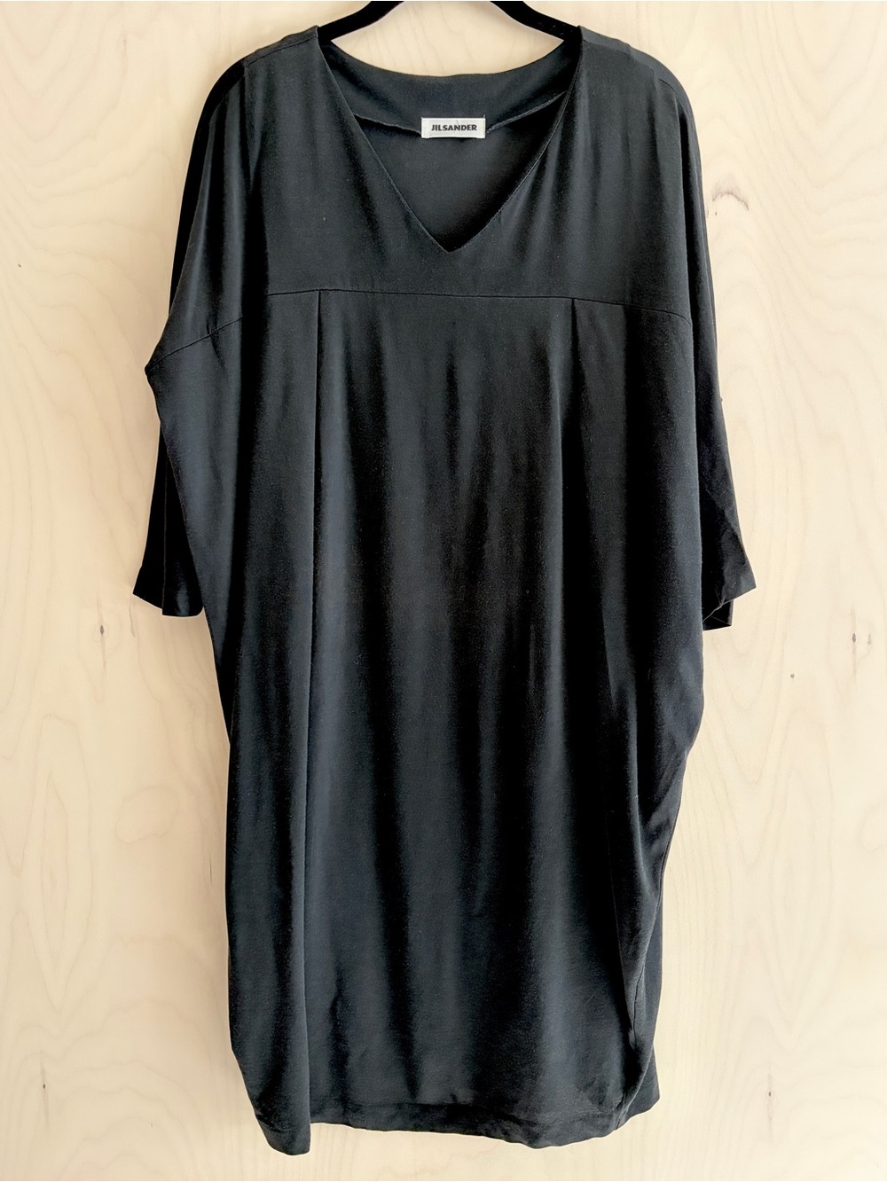 Jil Sander Black Jersey Cocoon Dress